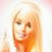 Pixelated image of a blonde woman with orange hair highlights and a blurred background, paired with pixelated text blocks.