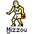 Pixelated basketball player in white uniform with orange accents holding a ball, repeated across four and on gray background