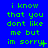 Blue background with green pixelated text repeating 'i know that you dont like me but im sorry' in multiple , some lines ending with a period or exclamation mark