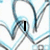 Animated icon with blue and gray abstract line art background, displaying sequential text: 'I', 'Love', 'Collin!', '1-2-09'.