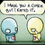 Two pixelated characters with speech bubbles; one blue, one yellow on left ; two pink and gray figures on right