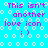 Pixelated cyan background with white circles and pink text reading "This isn't another love icon" in multiple repeated sections.