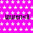 A static image with a bright pink background covered in white star patterns and repeated black text "lauren<8" across the top and middle sections.