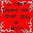 Red background with white jagged border and black text repeating 'u can't blame me that guy is HOT!!' in pixelated font.