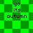 Green pixelated background with repeating text 'yo its autumn' in black, alternating between checkerboard and diamond patterns.