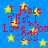 Blue background with yellow stars and red text reading "I Hate That I Love You <333" in a pixelated style.