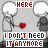 A 4-frame animated contact sheet showing stick figures exchanging a heart with text "I DON'T NEED IT ANYMORE" and "HERE" in red pixelated font over gray background.