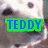 A pixelated image of a dog's face with text overlays in different frames, showing animation changes.