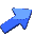 Blue arrow icons in various styles and orientations displayed on a gray background.