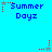 Pixelated blue background with 'Summer Dayz' text and animated red/grey star icons in multiple positions.