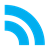 Two bright cyan curved shapes on a light gray background, forming a stylized abstract design with pixelated edges.