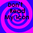 Four identical display a blue and pink spiral background with black text reading "Don't Read My Icon" in each