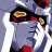 A pixelated anime-style character face with red and blue armor details on the left, next to a black background with white text "Anime IM" and "cOw" on the right.