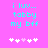 Pixelated cyan text on bright pink background with five white and one light purple heart symbols below, showing animation change in heart positions.