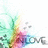 Pixelated abstract composition with vibrant color gradient transitioning from teal to pink and purple, featuring scattered gray shapes against a white background.