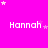 A bright pink background with white text reading "Hannah" repeated in a , surrounded by small white and light pink stars