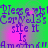 Pixelated purple text on green and pink gradient background reads 'Please visit Carval's site It Is Amang' with repeated patterns.