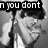 Black-and-white animated sequence showing a person holding a microphone, with text overlays changing across frames.