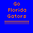 Blue background with orange text reading "Go Florida Gators" and a of dots below, varying in length across three