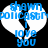 Two identical pixelated heart-shaped icons with blue text and a black silhouette, each displaying 'shawn polycast I LOVE YOU' against a white background.