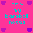 Pixelated graphic with bright pink background, cyan text reading "He's my baseball hottie," and purple heart symbols arranged around the text.