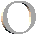 twelve circular ring shapes in various metallic and pastel colors, displayed against a solid gray background