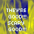 Pixelated text on a yellow and blue background with repeated phrases, showing slight variations in pixel density across sections.
