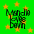 Green background with orange stars and black text reading 'Mandy Loves Devin' in pixelated font.