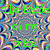 A pixelated image with the text "the inside of my mind" in green, blue, and pink across three sections, each with a different background pattern and color scheme.