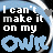 A 4x3 contact sheet of a pixelated animated icon showing the phrase "I can't make it on my own" with changing text colors and small star-like elements across frames.