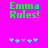 Green pixelated text 'Emma Rules!' on bright pink background with blue and purple star-like shapes below.