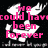 Pixelated pink text on black background with white winged figures, displaying sequential phrases about heartbreak and missed opportunities.