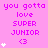 Pink background with repeated text 'you gotta love SUPER JUNIOR <3' and white heart symbols in a pattern