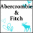 Pixelated icon displays 'Abercrombie & Fitch' text with cyan heart and deer motifs on white background.