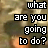 Animated contact sheet showing a character with dark hair and orange face in multiple frames, displaying text changes from "what are you going to do?" to "BLEED" variations and finally "on me?" on a gray background.