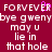Pixelated text on maroon background with pink heart symbol replacing 'E' in 'FOREVER', repeated across multiple lines.