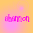 Four identical pixelated text icons arranged in a on a gradient background, each displaying 'shannon' in pink with subtle animation effects