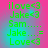 Green text on a pink-to-cyan gradient background displays multiple lines of affectionate phrases with heart symbols, arranged in two
