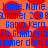 Blue pixelated text repeats across a red background, showing names, years, and locations in a -like pattern