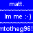 Blue background with white text and black rectangular overlays showing repeated phrases and names in a pixelated style.
