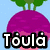 Pixel art of four fruit-themed icons with text labels, each featuring distinct colors and expressions on a solid background