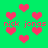 Green background with scattered pink hearts and repeated red text 'nick jonas' in pixelated font.