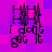 Pixelated text on a purple-pink gradient background with four identical showing 'H' characters and 'I don't get it' in black