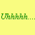 Green pixelated text on yellow background, with left side showing 'Ughh...' and right side showing 'Will' in a stylized font.
