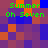 Pixelated of colored squares with green text reading 'Summer Oh Seven' in two , arranged in a repeating pattern across the image