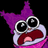 Pixelated character with purple hat and scarf, wide eyes, and open mouth in four- with text "CHOWDER ROCKS!!"