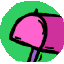 Animated sequence showing a hand opening a pink mailbox, revealing and retrieving an envelope.