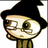 Pixelated cartoon character with black hat and brown striped shirt, showing three sequential facial expressions in a