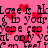 Pink background with red hearts and repeated black text reading 'Love is in Your Love can You feel it' across the image.