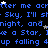 Blue text on black background repeats 'I'll be a Star, be a Star, be a Star, be a Star' with 'up falling 4up falling 4up falling 4up falling' and scattered white stars.